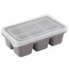 1pc Soft Silicone 6-Grid Ice Tray with Cover Household Homemade Ice Cubes Mold for Bubble Water Beverage Easy to Store Ice Molds