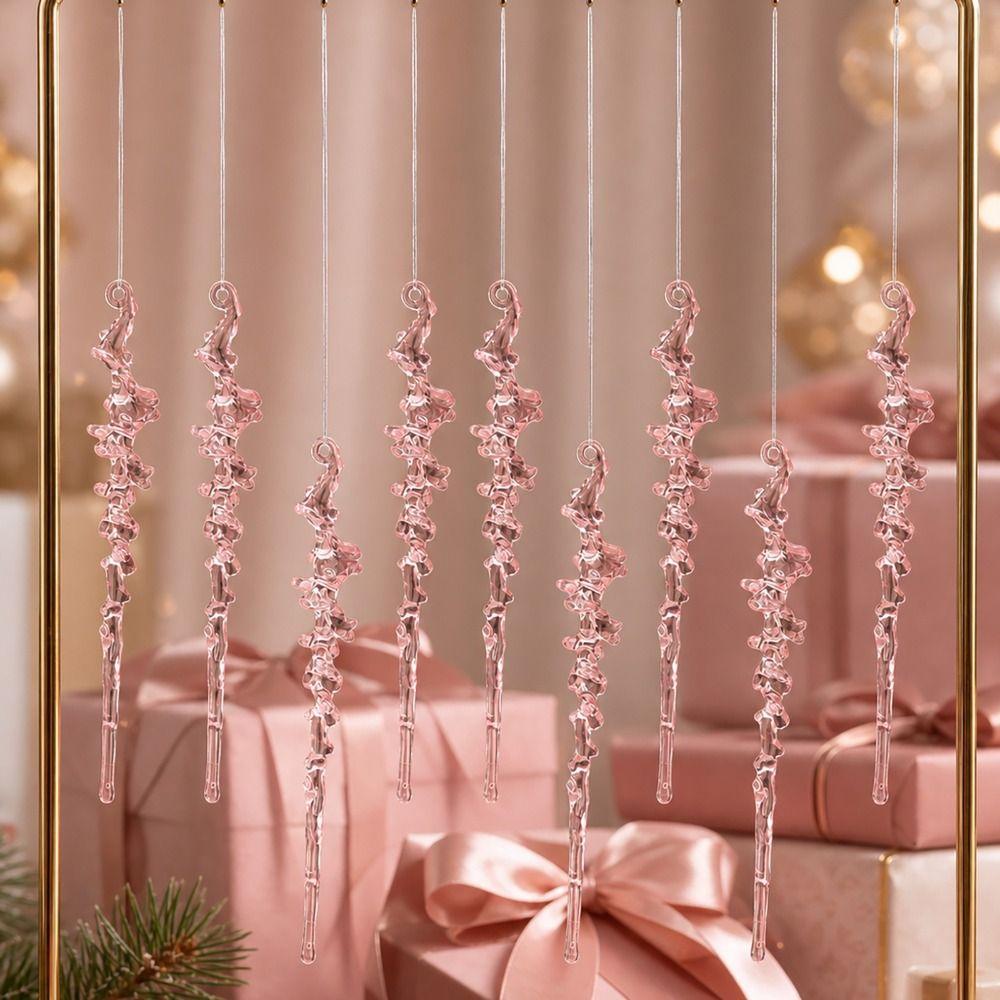Acrylic Acrylic Icicle Ornaments Hanging Icicle Decorations  Holiday Winter Party