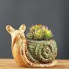 Pot de Fleur Céramique Plante Grasse Pot Escargot Pot à Fleurs Ornement pour Plantes Grasses Cactus Contenant pour Maison Balcon B03E