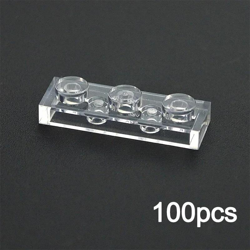 MOC Transparent Bulk Bricks 1x1 2x4 1x4 Clear Building Block Wall Panels and Baseplates