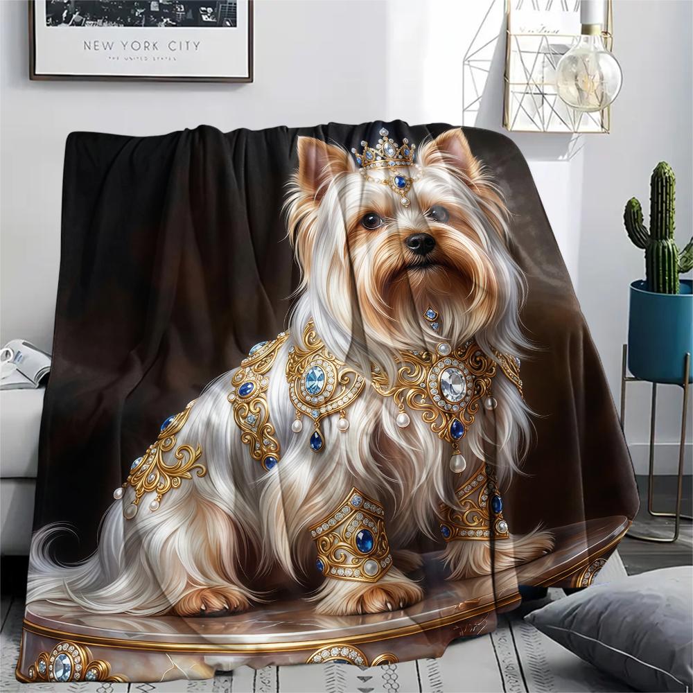 Gorgeous gemstone cat dog Print Flannel Blanket,High quality Comfortable for All Seasons,Home Decor,Warmth and Comfort,Perfect for Christmas Gifts