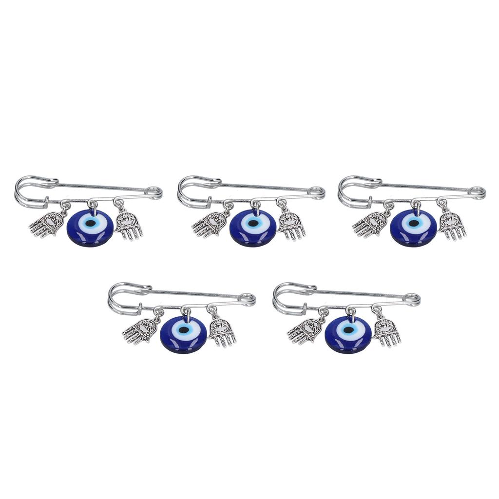 5Pcs Evil Eye Pin Good Luck Unique Design High Durability Premium Material Brooch for Home Party Dating