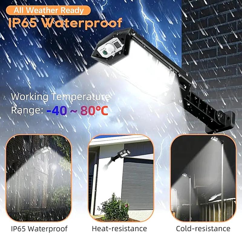 Powerful LED Solar Outdoor Led Courtyard Wall Lamp 3 Modes Human Body Induction Garden Terrace Garage Street Lighting