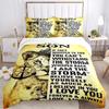 3pcs Empowering Lioness Bedding Set - Includes 1 Quilt Cover and 2 Pillowcases, Comfortable Bedding with Stylish Design for Bedroom, Machine