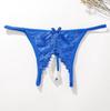 Pearl Massage G-String Panties Sexy Women Underwear Crotch Lace Thong Temptation Lingerie Brief Elegant Underwear #1354