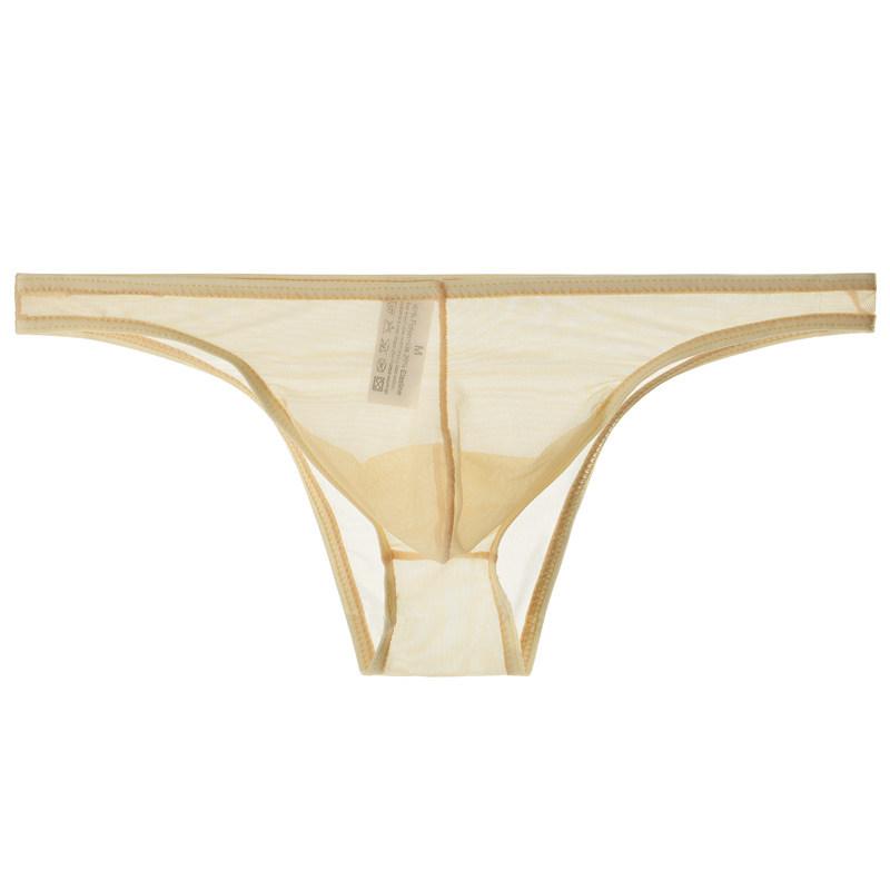 Ultra Thin Sheer Briefs Men Sexy Underwear Cooling Knickers Low Rise Bulge Pouch Underpants Soft Mesh Panties Male Lingerie
