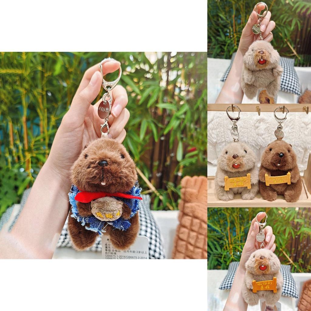 Marmots Plush Keychain With Effects For Backpack Decor