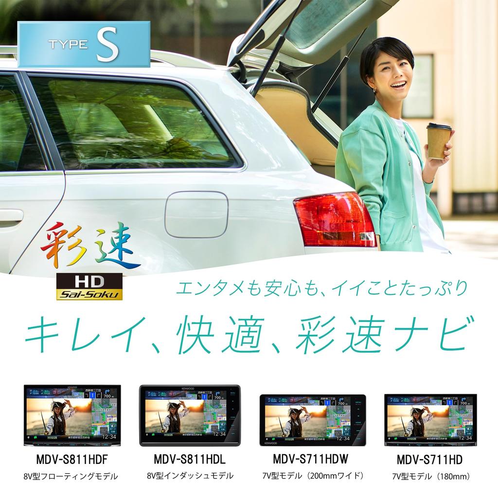 Kenwood MDV-S711HD Car Navigation System with 7-inch High-Definition HD Panel, Voice Control Compatible, Made in Japan, Black