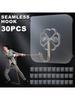 10/30PCS Transparent Seamless Adhesive Hooks, Strong Wall Mounted Hooks, Photo Frame Traceless And N