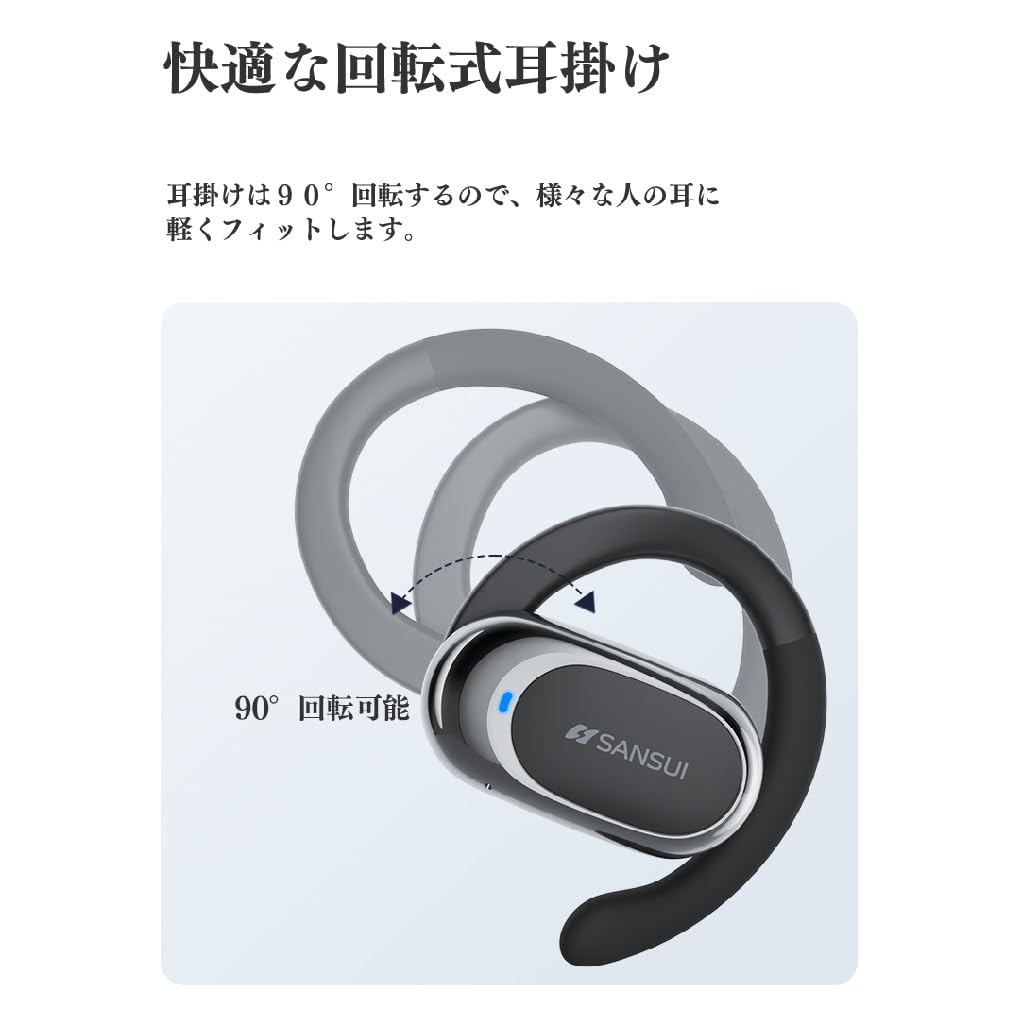 SANSUI W92 Bezdrátová Bluetooth Hluk Automatické Bez Uší IPX4 Rychlá Kompaktní a Perfektní pro a Herní Sluchátka, V5.4, Potlačení, Párování, Blokování,