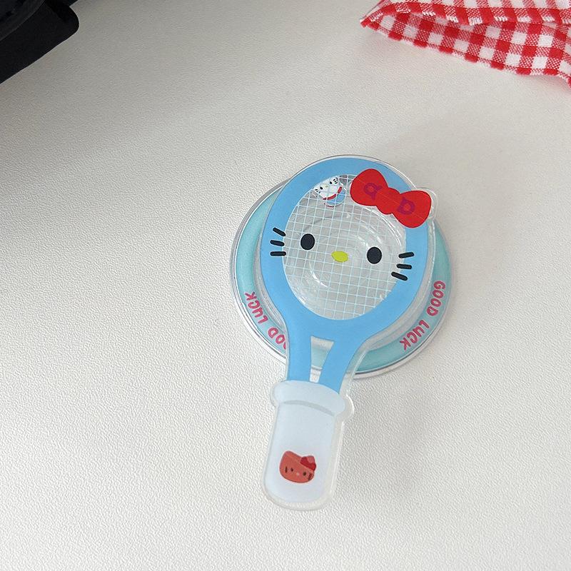 Magnetic Cartoon Rocking Music Fun Magnetic Mobile Phone Airbag Bracket Kt Cat Racket Round Desktop Bracket Retractable