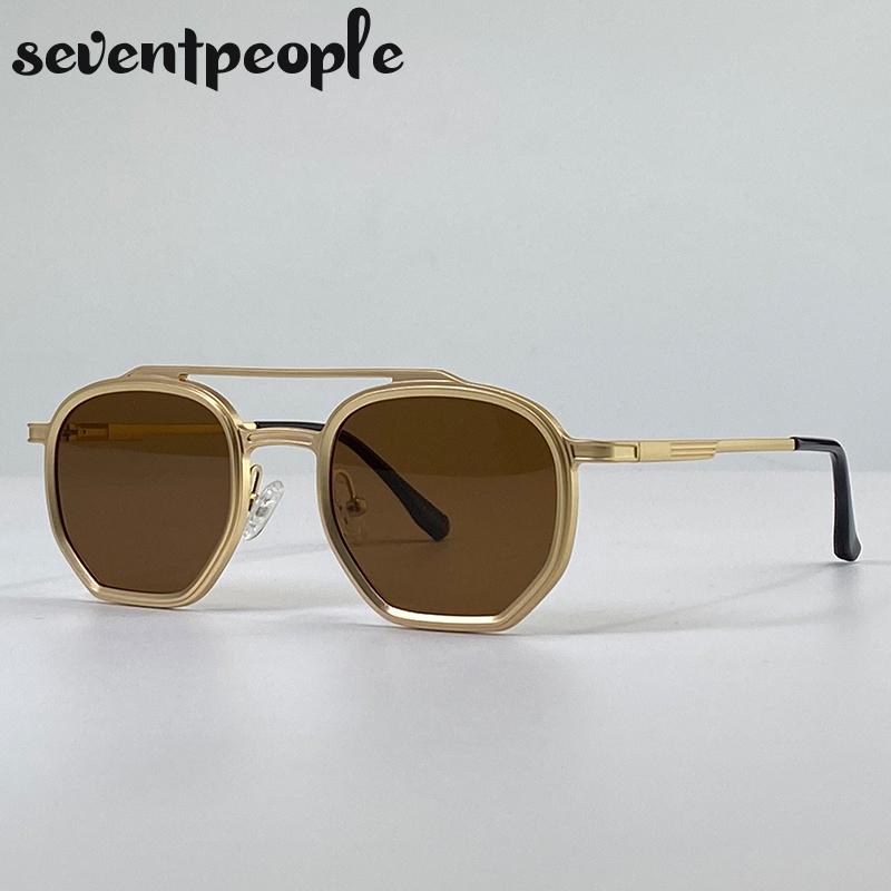 Vintage Steampunk Square Sunglasses Women Men Luxury Brand Classic Small Metal Frame Sun Glasses For Ladies Trendy Driving