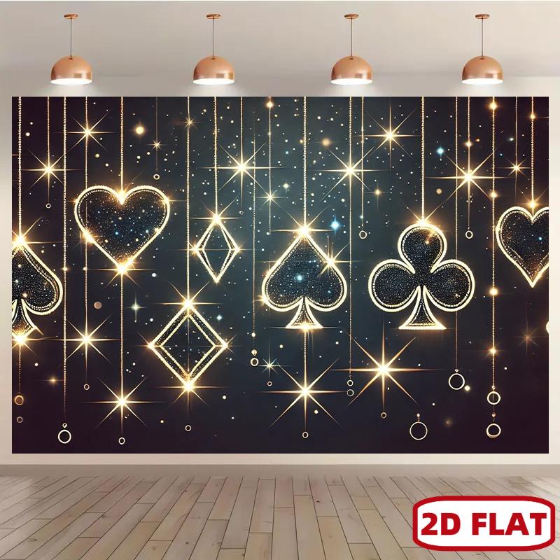 One two-dimensional plane a poker card background banner background decoration family outdoor party decoration
