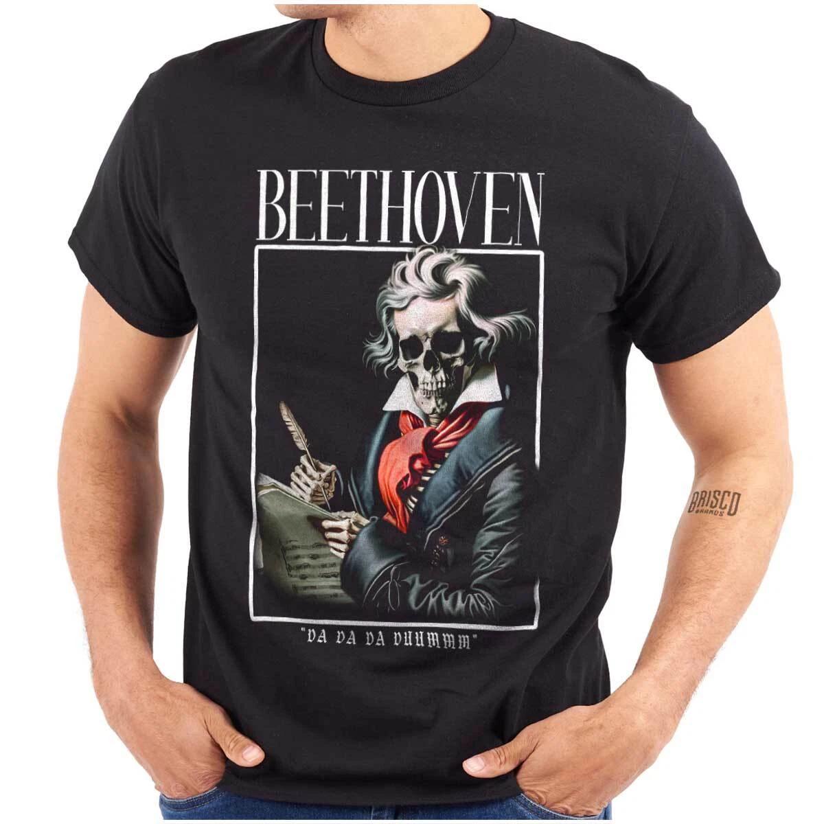 Classical Music Beethoven Skeleton Da Da Dum Womens or Mens Crewneck T Shirt Tee M