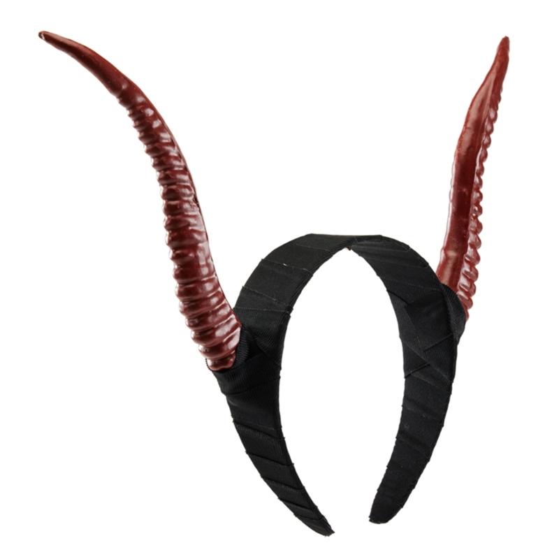 Cosplay Devil Horn Hairband Goat Horn Hairhoop Dress Up Costume Gothic Headband