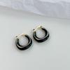 Silver Fashion Green Drop Glaze Irregular Earrings For Woman Halloween Party Jewelry Accessories Gift