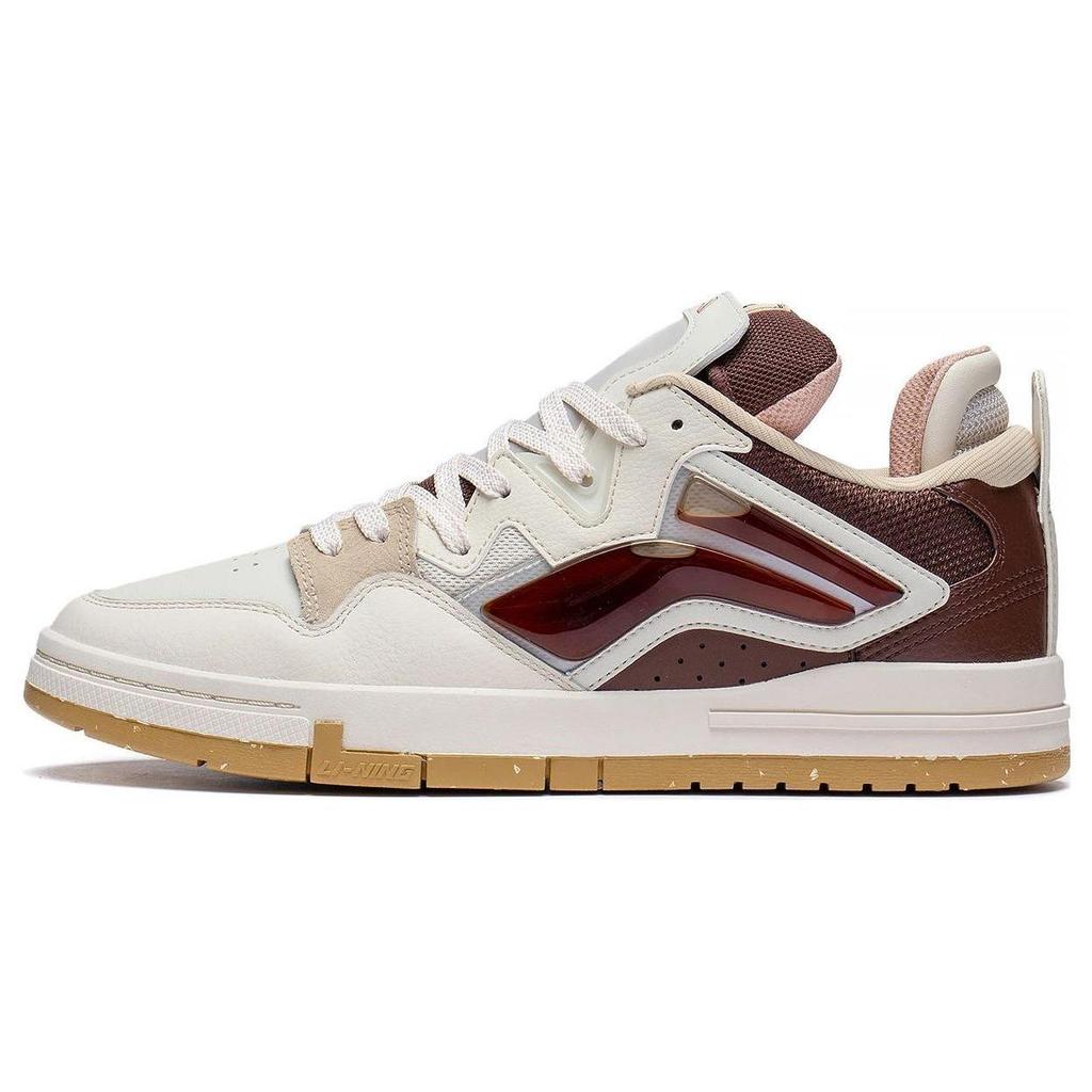 Li Ning Wave PRO Skateboard Shoes Men's Low Top White/Gray/Umber AECT009-2