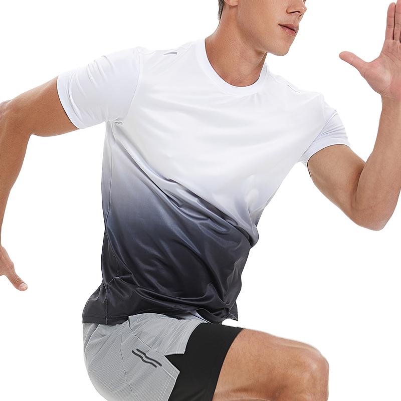 Men's Fitness Short Sleeve T-shirt Tennis and Basketball Sportswear Summer Breathable Running Shirt Gym Workout Shirts
