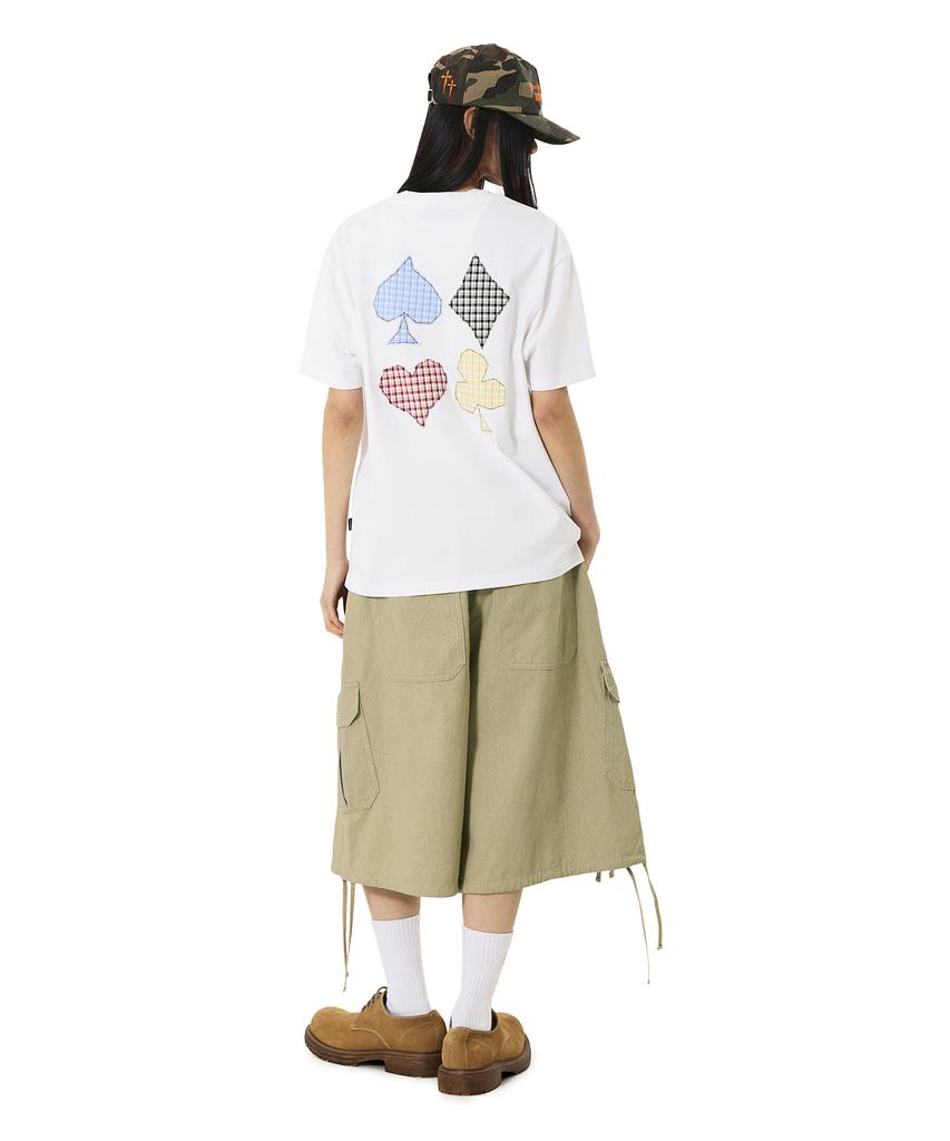 Opeunyadeu(Owai) Check Trump Patch Tee - White