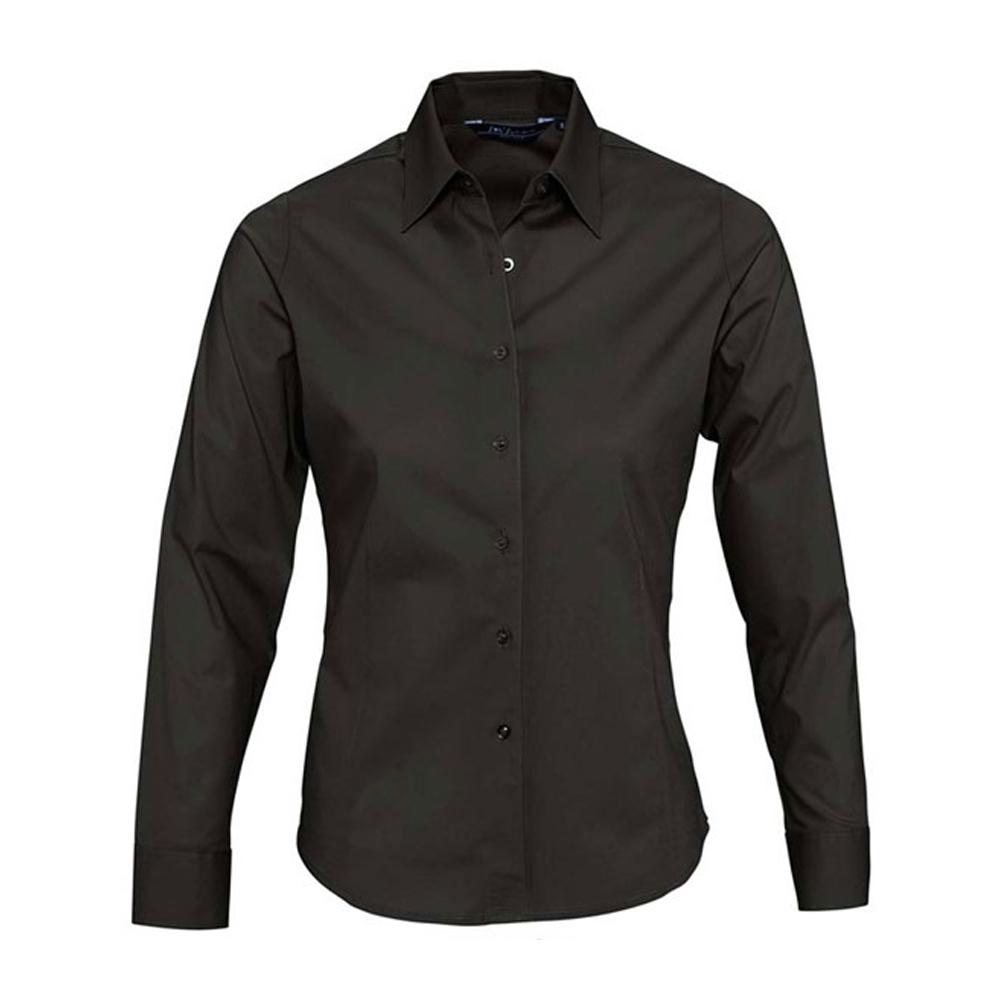 Womens/Ladies Eden Stretch Long-Sleeved Business Shirt