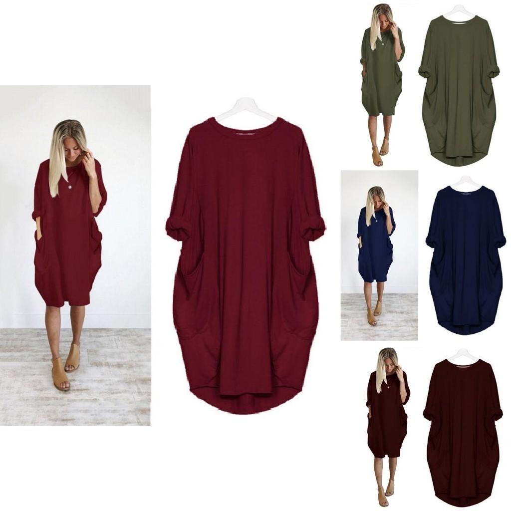 Elegant Women Stretch Loose Baggy Jumper Tops With Pockets For Perfect Party Look