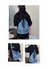 2026 Summer Women's Retro Denim Tote Bag - Large Capacity Casual Shoulder Bag for Students