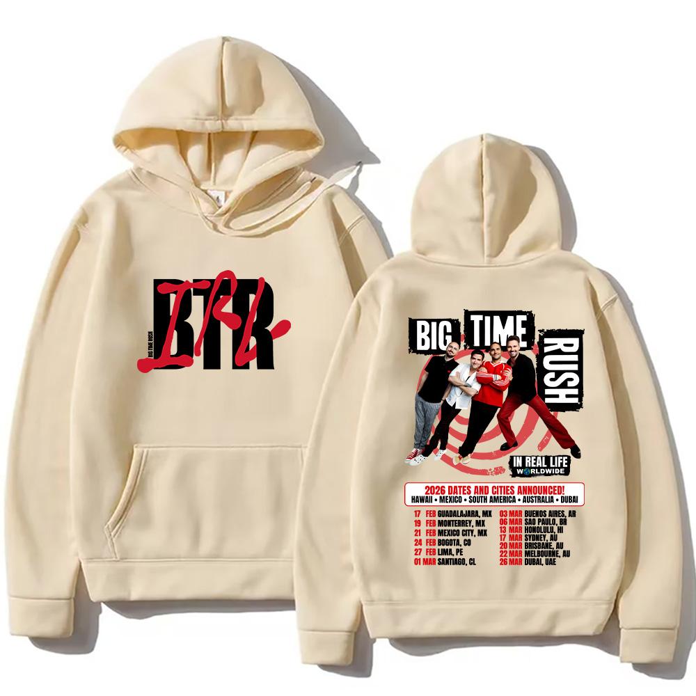 Big Time Rush Pullover BTR in Real Life Weltweite 2026 Tour Hoodies Herbst Neu Damen Herren Langarm Sweatshirt High Street Kapuzenpullover
