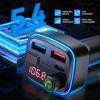 FM Transmitter Car Adapter Wireless5.0Car radio kit for hands-free calling MP3Player Receiver HiFi Bass support U Disk