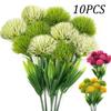 10PCS Mixed Artificial Dandelion Flowers Plastic Fake Flower Bouquet for Wedding Table Arrangement DIY Home Party Decoration