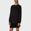 Emporio Armani FW23 Unifarbenes Logo-Muster Gestickter Rundhals Langarm Sweatshirt Damen Sweatshirt Schwarz 6R2M7K-2JTDZ-0999