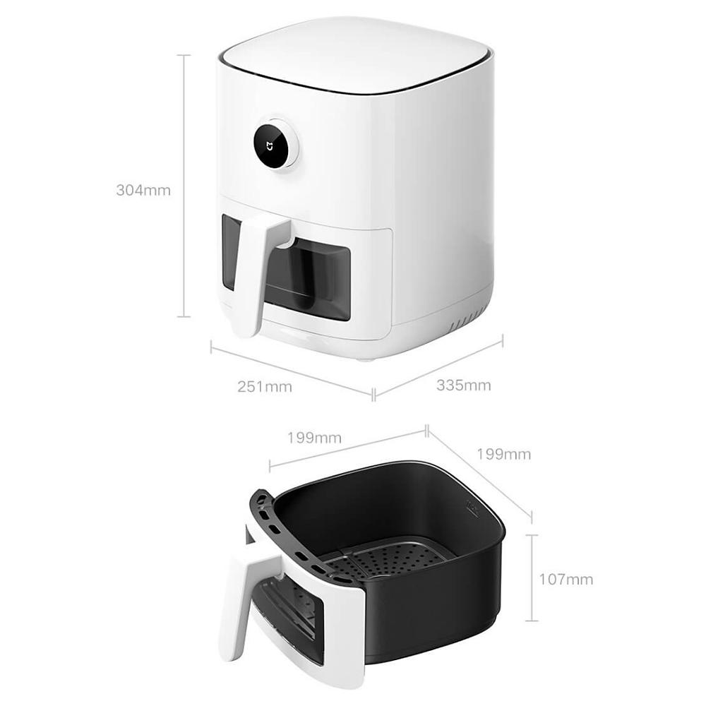 220 V Smart Air Fryer Beztłuszczowa elektryczna frytkownica nieprzywierająca 24-godzinny inteligentny czas 4L frytki wizualny piekarnik ekran OLED