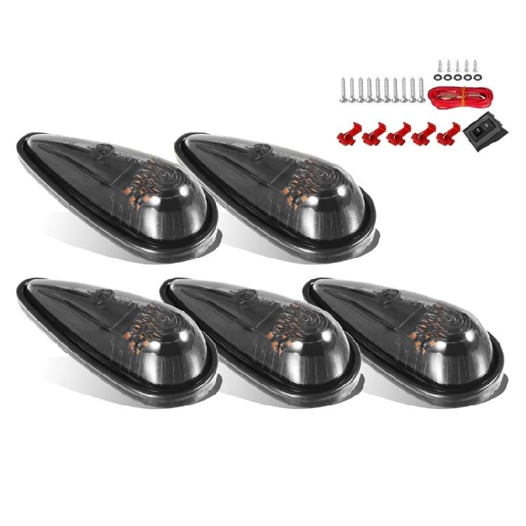 Teardrop Cab Lights for Car Truck Replacement Waterproof 9 LEDs Cab Light Replacement Roof Running Top Auto Accessory