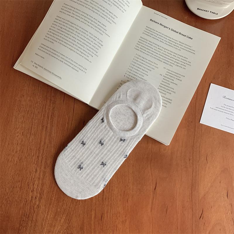 

Thin Shallow Mouth Invisible Socks Children Princess Wind Bow Summer Mesh Boat Socks Short Socks Cotton One size fits all молоко, білий колір