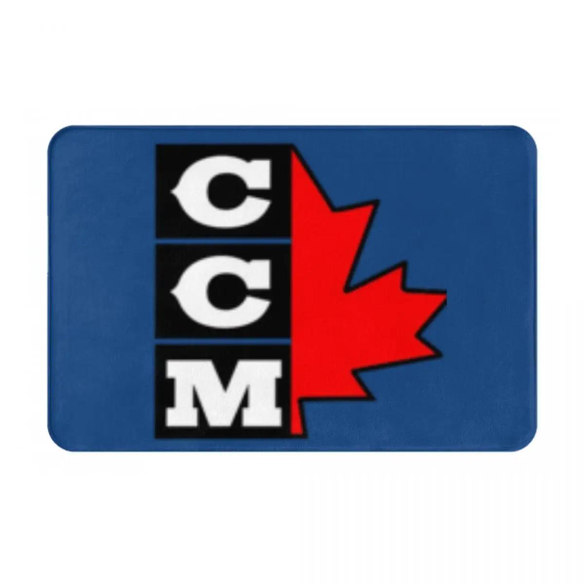 CCM Retro IJshockey Logo Antislip Deurmat Vloermat Water- en Oliebestendig Tapijt Vloerkleed voor Entree Huis Badkamer Woonkamer Matten 40X60cm 15.7X23.6in