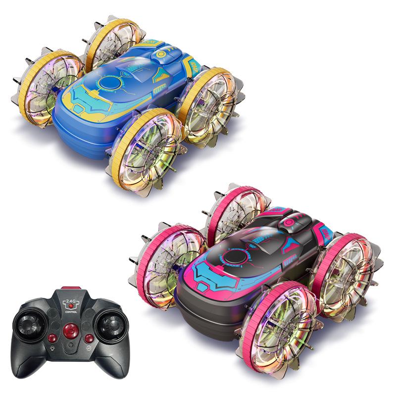 Amphibious 4WD Gesture-Control Stunt Car: Double-Sided Off-Road Tumbling Remote Control Toy for Kids