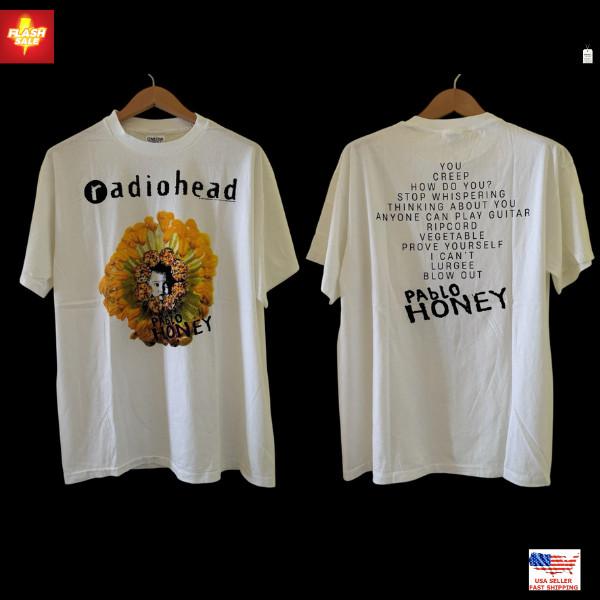 1993 Vintage Radiohead Pablo Honey Tour Size XL Single Stitch T-shirt REPRINT Unisex T-Shirt M