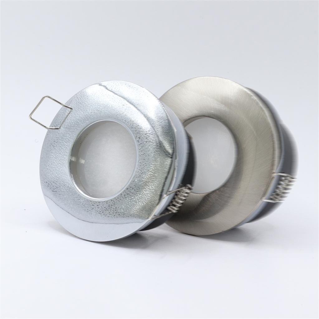 5 Pcs Embedded Led Downlight Socket Waterproof Spot Light Frame Round with MR16 Lamp Holder Fitting Fixture for Indoor Bathroom