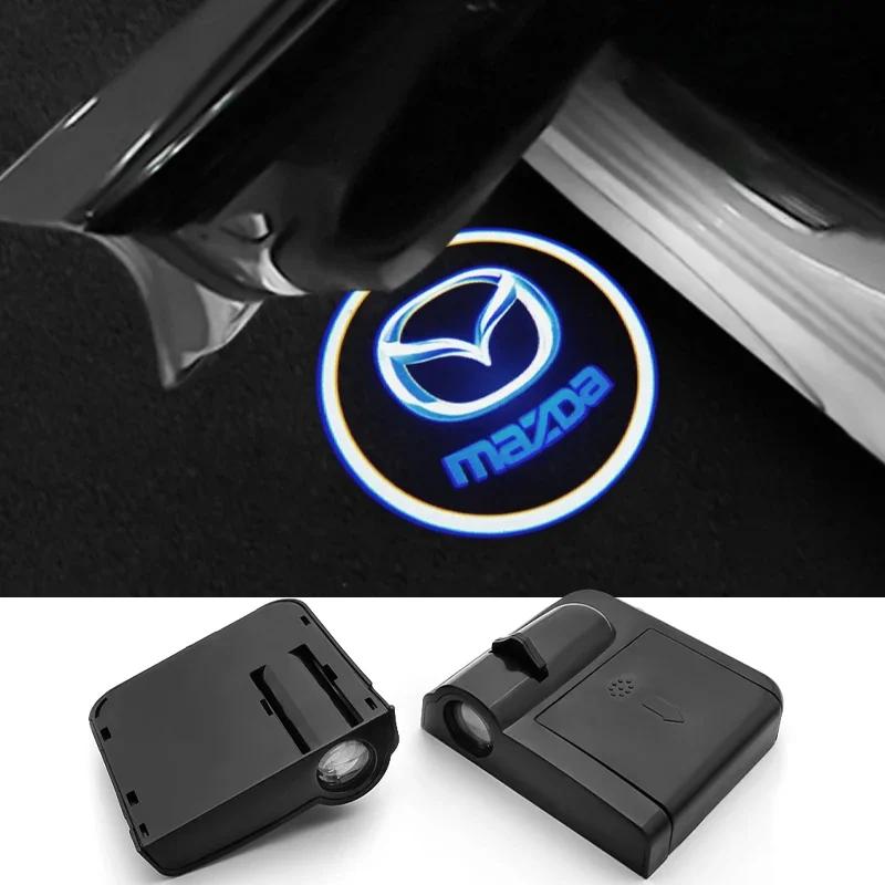 2025 Hot For Mazda 3 6 CX5 CX3 CX9 MX5 RX8 Axela Demio Atenza MS Car Door Welcome Light Led HD Projector Lamp Courtesy Lights Ac