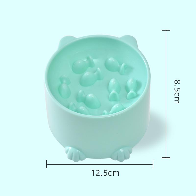 Cat Slow Food Bowl Small Cat and Dog Anti-choking Bowl Neck Protection Design Cat and Dog Feeding Device Pet Supplies
