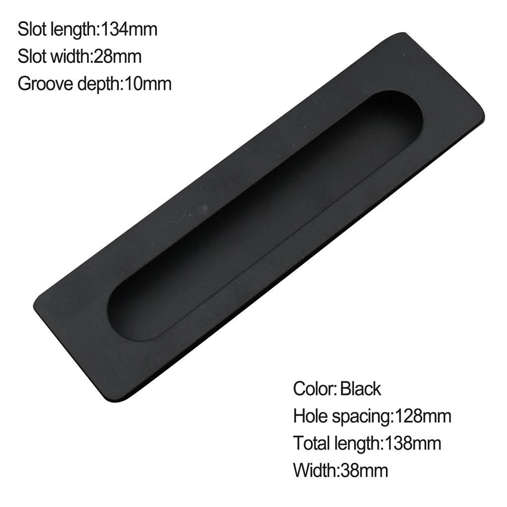 With Screws Cabinet Handle Zinc Alloy Slotted Recessed Handle 1 Pc Concealed Handle Convenient For Furniture Practical