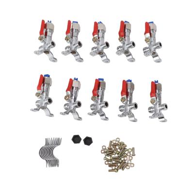 10PCS Atomizing Spray Nozzle Set Zinc Alloy Agricultural Plant Water Misting Fan Nozzle for Tractor