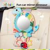 Dinosaur Fun Baby Car Mirror With Visual Stimuli And Rattles For Infant Development