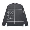 MALBON GOLF M Graphic Point Sweater Charcoal (Man)