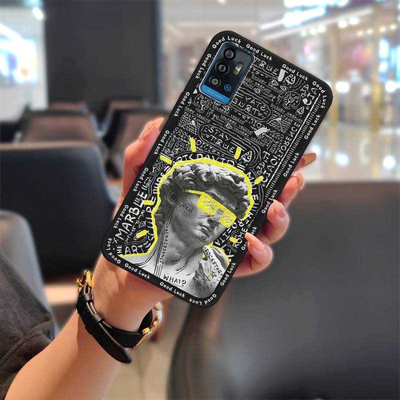 Fashion Design Dirt-resistant Phone Case For ZTE Blade A71 Cartoon Full Wrap Anti-knock Soft Case Shockproof Cover Cute