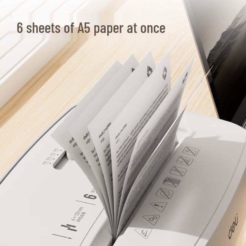 Deli Compact Desktop Paper Shredder CN Plug (adapter Included)
