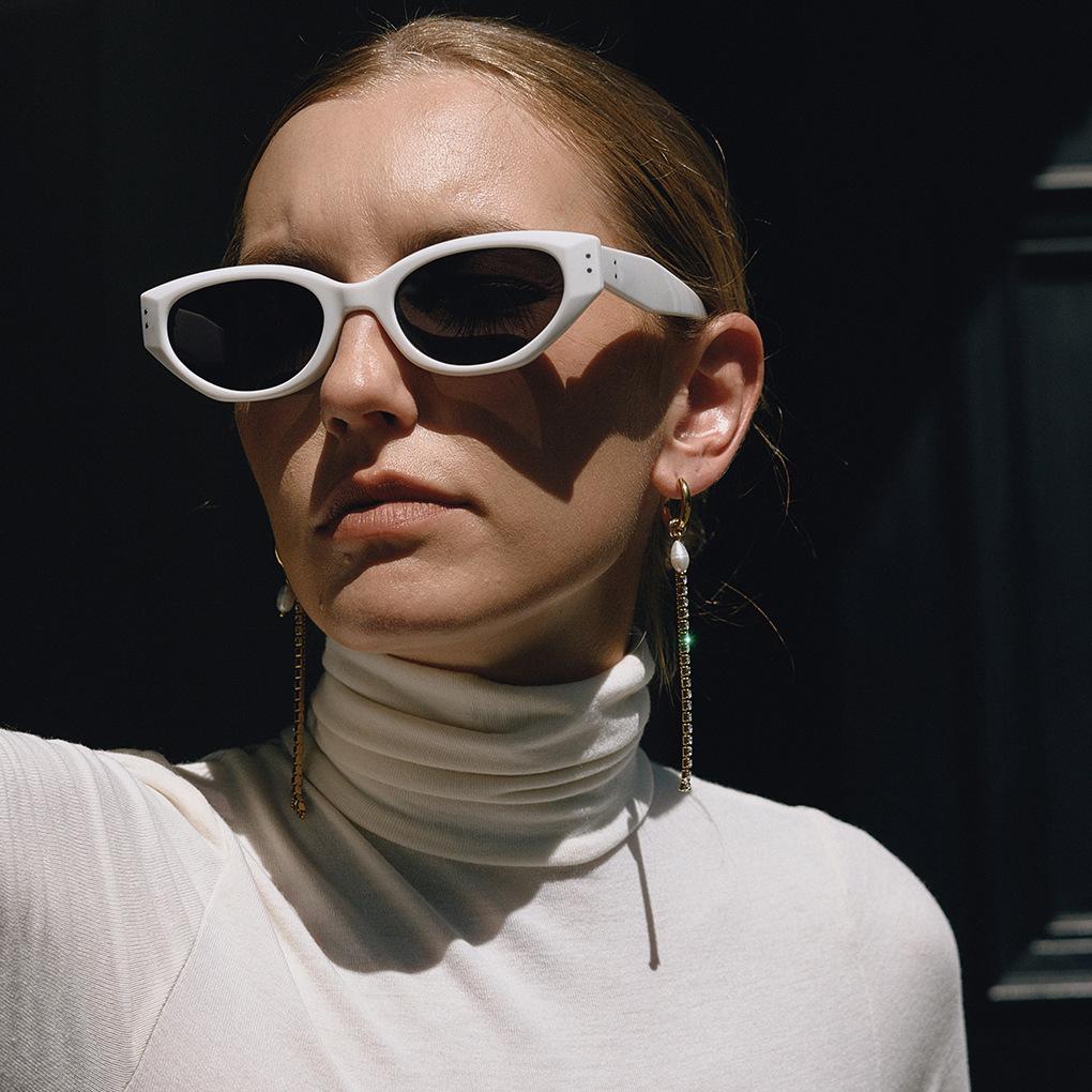 Titanium steel freshwater pearl earrings fringed stud earrings non-fading earrings stainless steel