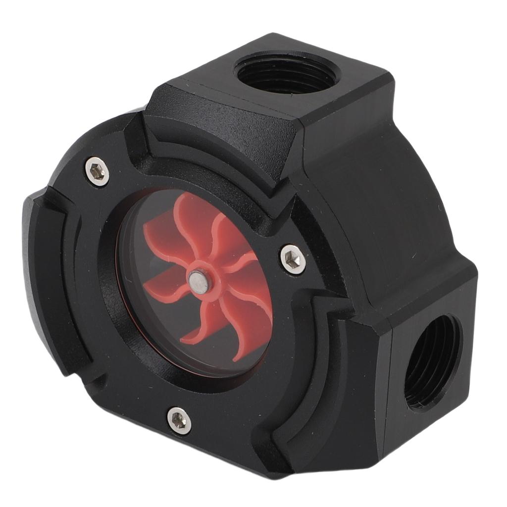 Computer Water Flow Meter G14 Thread 8 Blades Compact PC Water Cooling System Flow Indicator