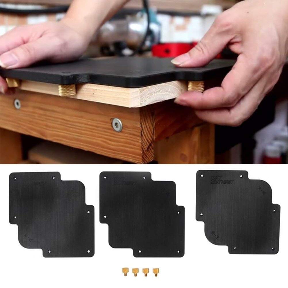 CarAngels Corner Processing Woodpecker Angle Jig for Easy Radius Router Table Corner Jig R Processing Bakelite Woodworking Tool Jig, 3-Piece Trimmers,