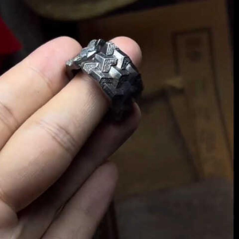 Anillo Abierto Ajustable Hombres Mujeres Vintage Armadura Arma Inspirado Geométrico Chapado Dedo