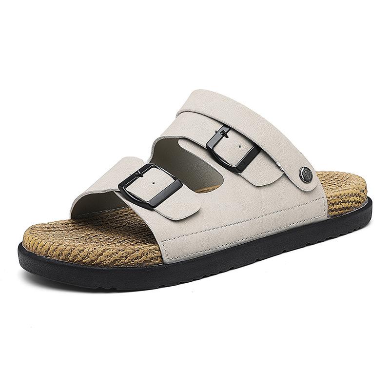 

Summer new outer wear seaside beach shoes men outdoor two wear sports cool slippers large size one-word slippers 48